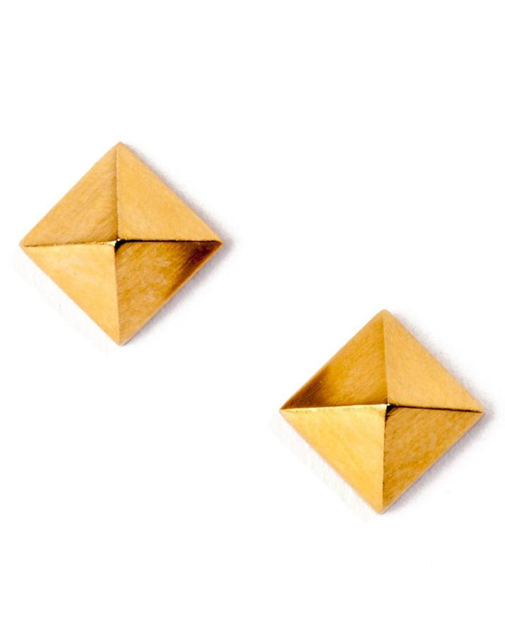 Gold Pyramid Studs