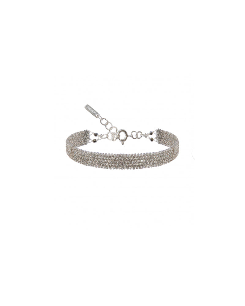 Marie Laure Chamorel Silver Woven Bracelet