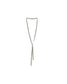 Marie Laure Chamorel White Bronze Embroidered Lariat Necklace