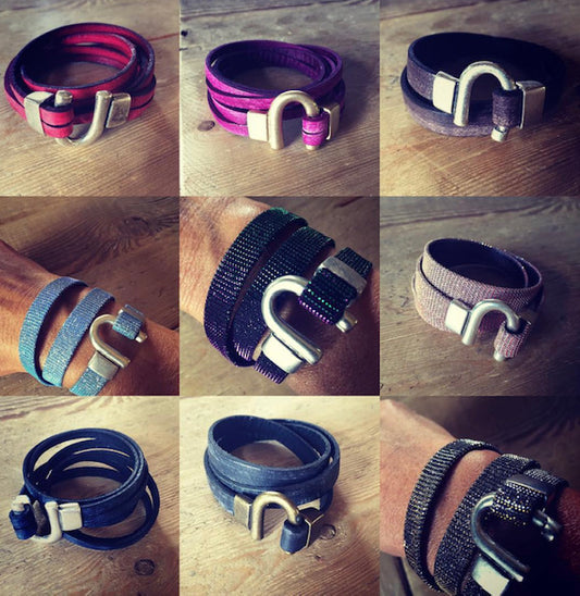 Sparkle Leather Cuff